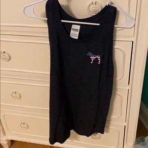 PINK red white and blue tank